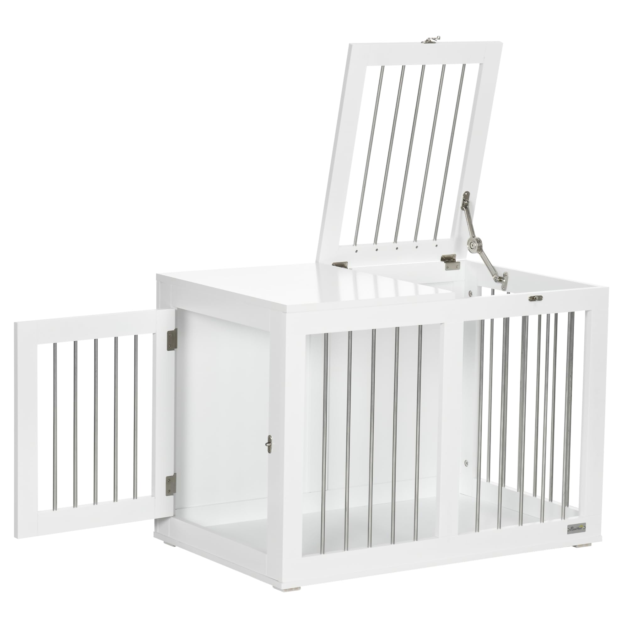 PawHut Klatka dla psa 80 x 50 x 56,5 cm biała