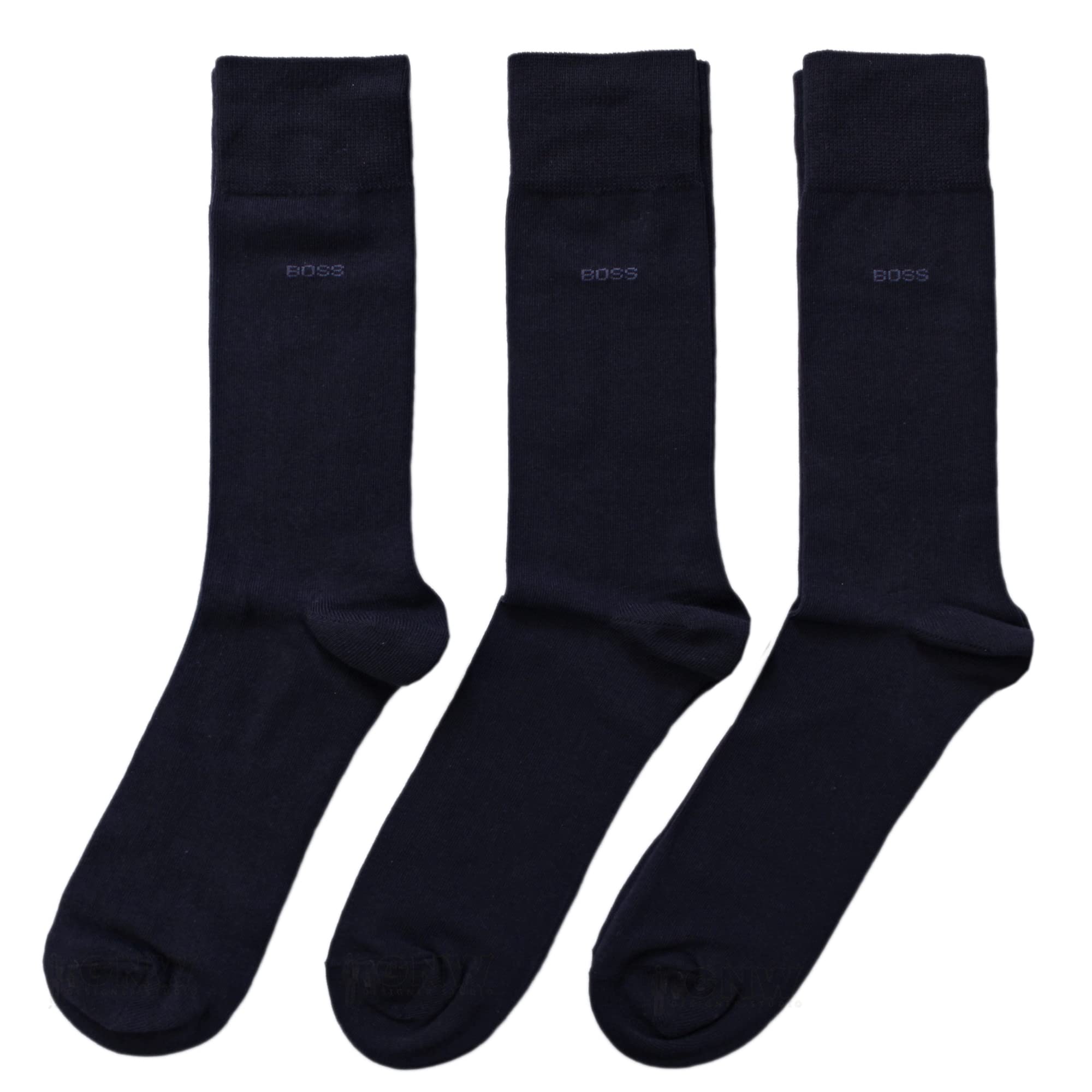 Hugo Boss Men's Black 3-Pack Rs Sp Calf Socks Dark Blue 5.5-8Uk/39-42Eu