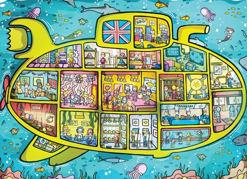 Cross & Glory – Sea of Green Voyage: British Invasion Beneath The Waves – 1000 Piece Jigsaw Puzzle for Adults & Kids 12+ | Fun 60s Themed | Underwater Adventure - Les Beatles, Paul McCartney, John Lennon, RIngo Starr, George Harrison Cross & Glory - Sea of Green Voyage: British Invasion Beneath The Waves - 1000 Piece Jigsaw Puzzle for Adults & Kids 12+ | Fun 60s Themed | Underwater Adventure