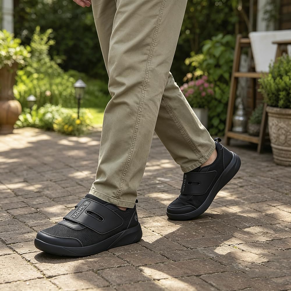 Scarpe Diabetici Uomo Donna Extra Larghe Ortopediche | Traspirante,Leggero,antiscivolo,regolabile,comodo per passeggiate,per Anziani