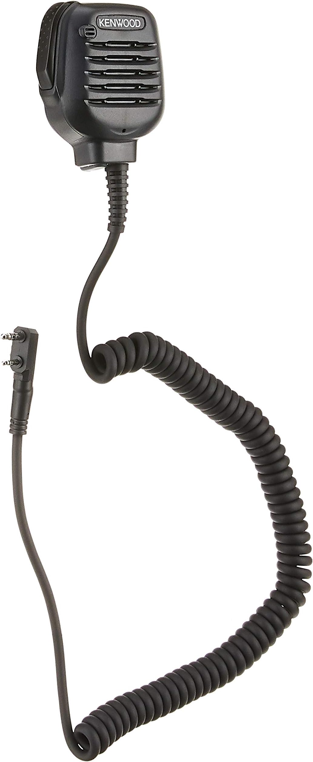 Kenwood KMC-45D Military Spec Speaker Microphone with Earpiece Jack Black