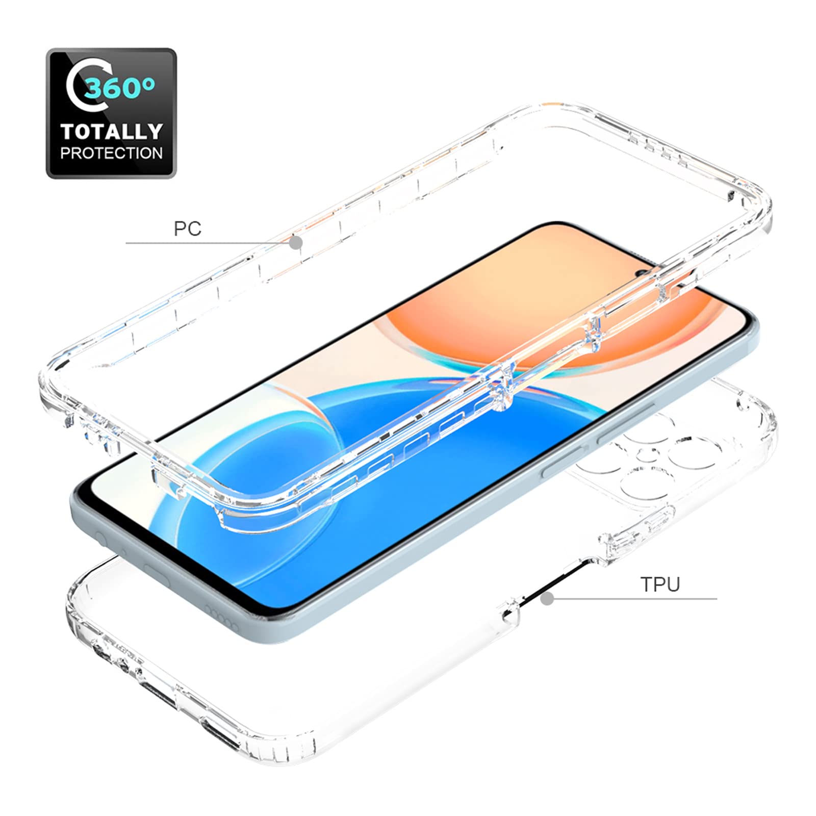 SLWYF Cover per Honor X8 5G con [2 Pezzi] Pellicola Vetro Temperato Custodia in Pelle PU Premium Flip Caso Portafoglio Slot Supporto Pieghevole per Honor X8 5G- Nero