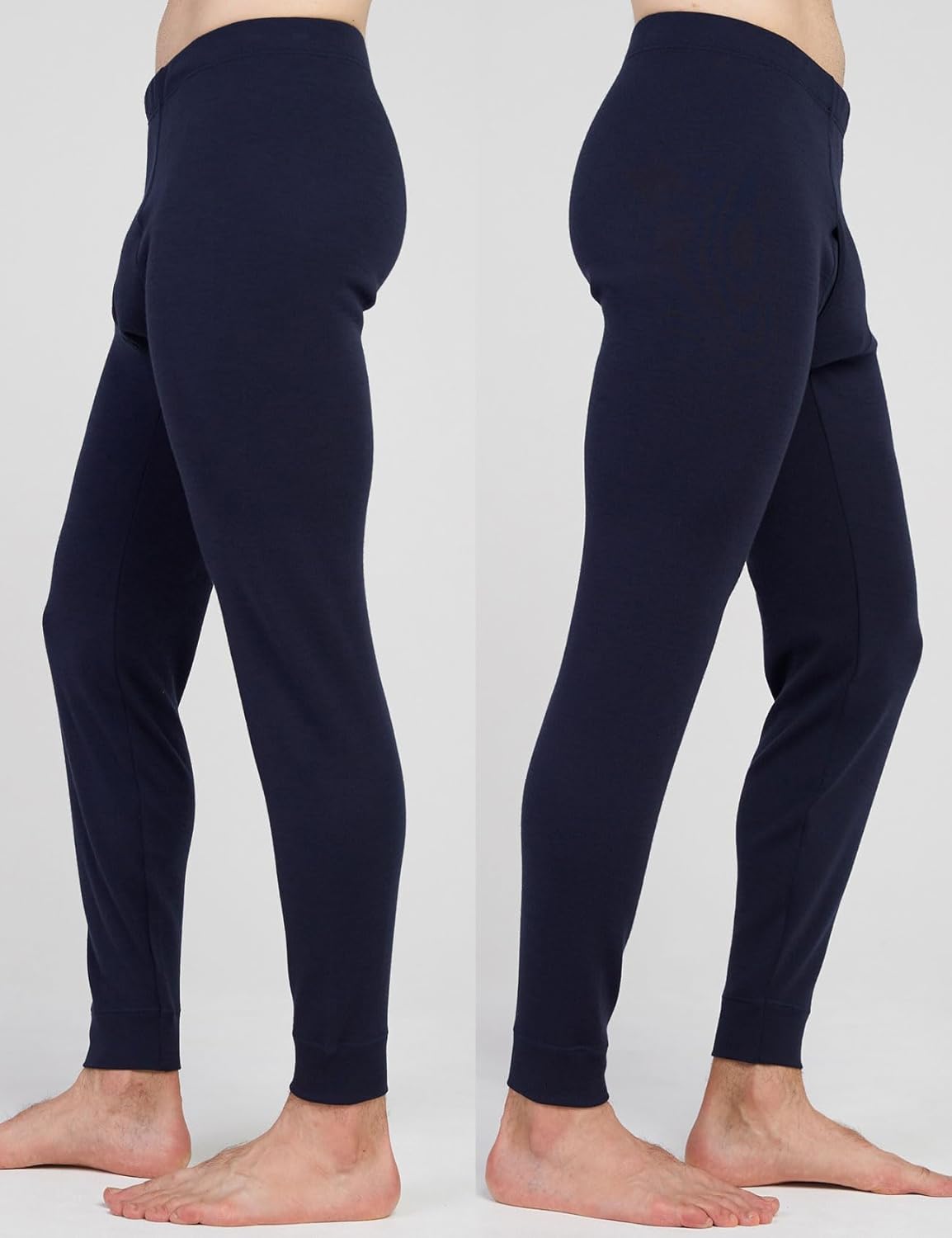 LAPASA Men's 100% Merino Wool Bottom Base Layer Thermoflux Lightweight & Midweight Thermal Underwear Pants Warm Long John - Image 2