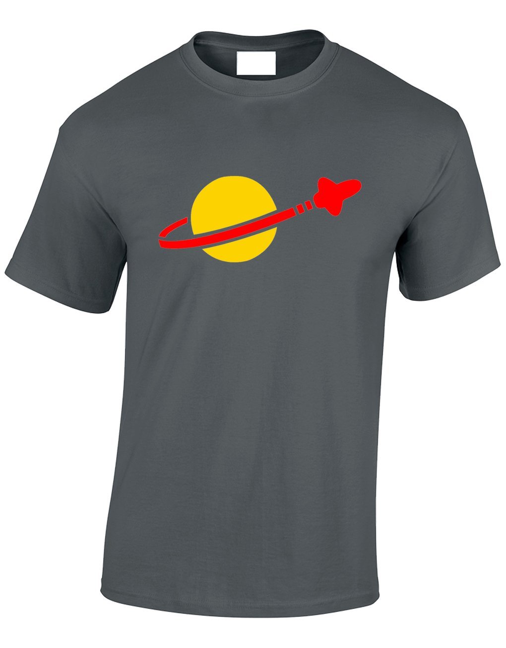 Crown Designs Men's Charcoal Bricks Spaceman Logo Family Movie Film Inspired For & Teenagers T-Shirts Tops - /Xx-Large