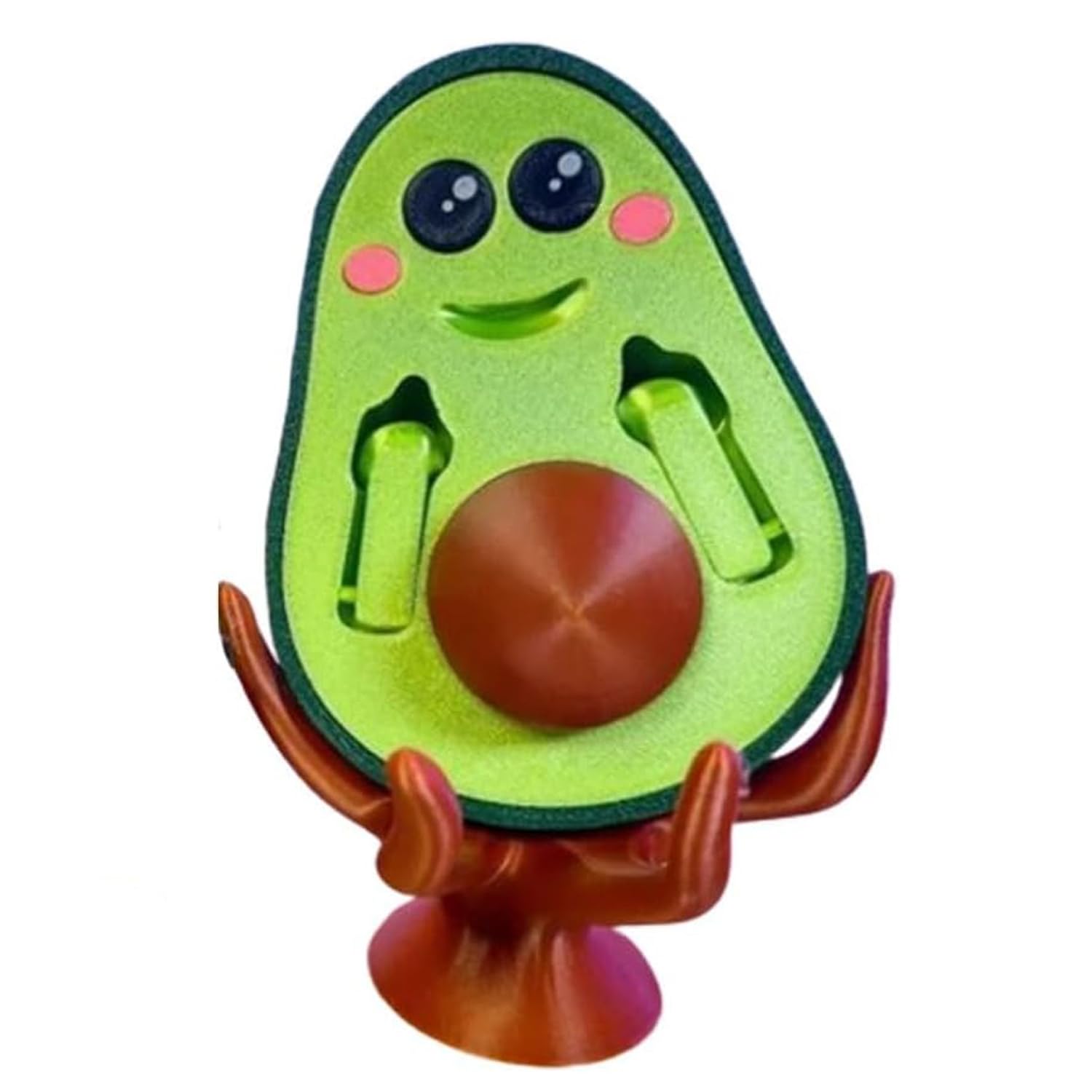 GIVOKE 3D Printed Bad Avocado Figurine Funny Avocado Statue Toys (B)