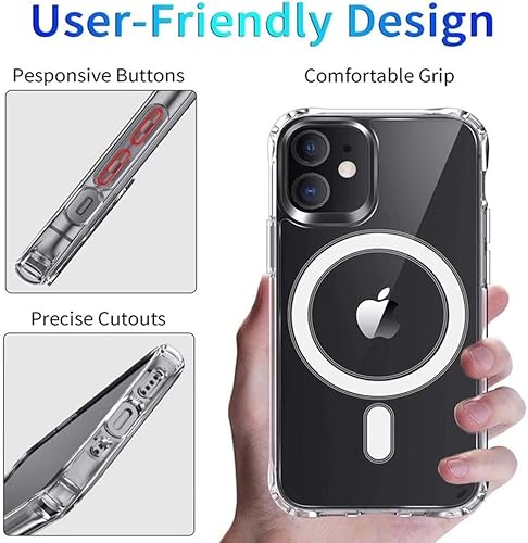 Miniatura 3 de Ambar Funda compatible con MagSafe para iPhone 11 Pro Max (6.5 pulgadas), a prueba de golpes, parte trasera acrílica, funda magnética transparente