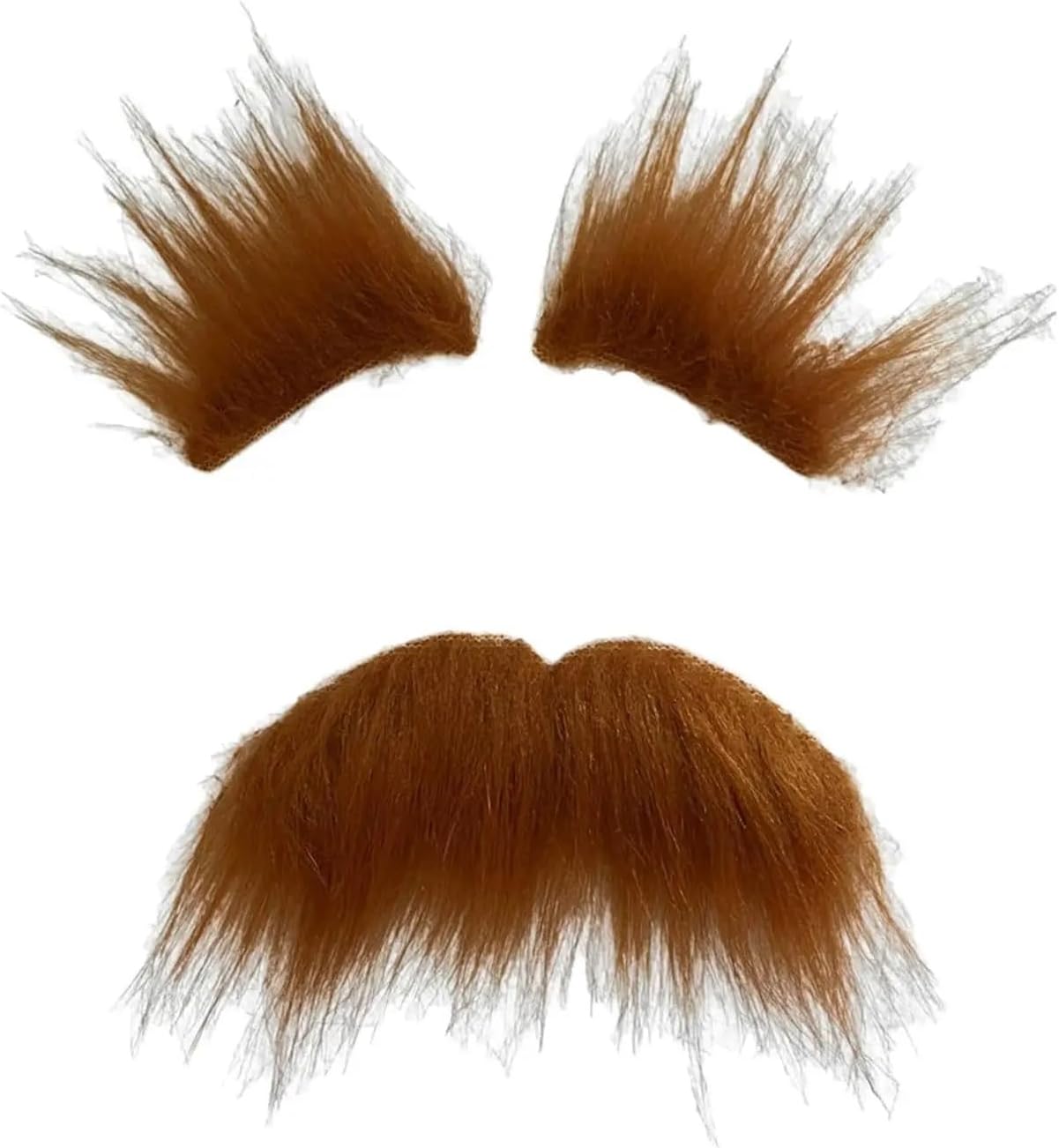 Fake Beard 10sets Fake Mustache and Eyebrows, Fake Eyebrows Beard, Funny, Novelty,Facial Hair Halloween Beard Kit