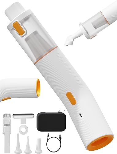 Mini aspiradora portátil de mano para coche (blanco)