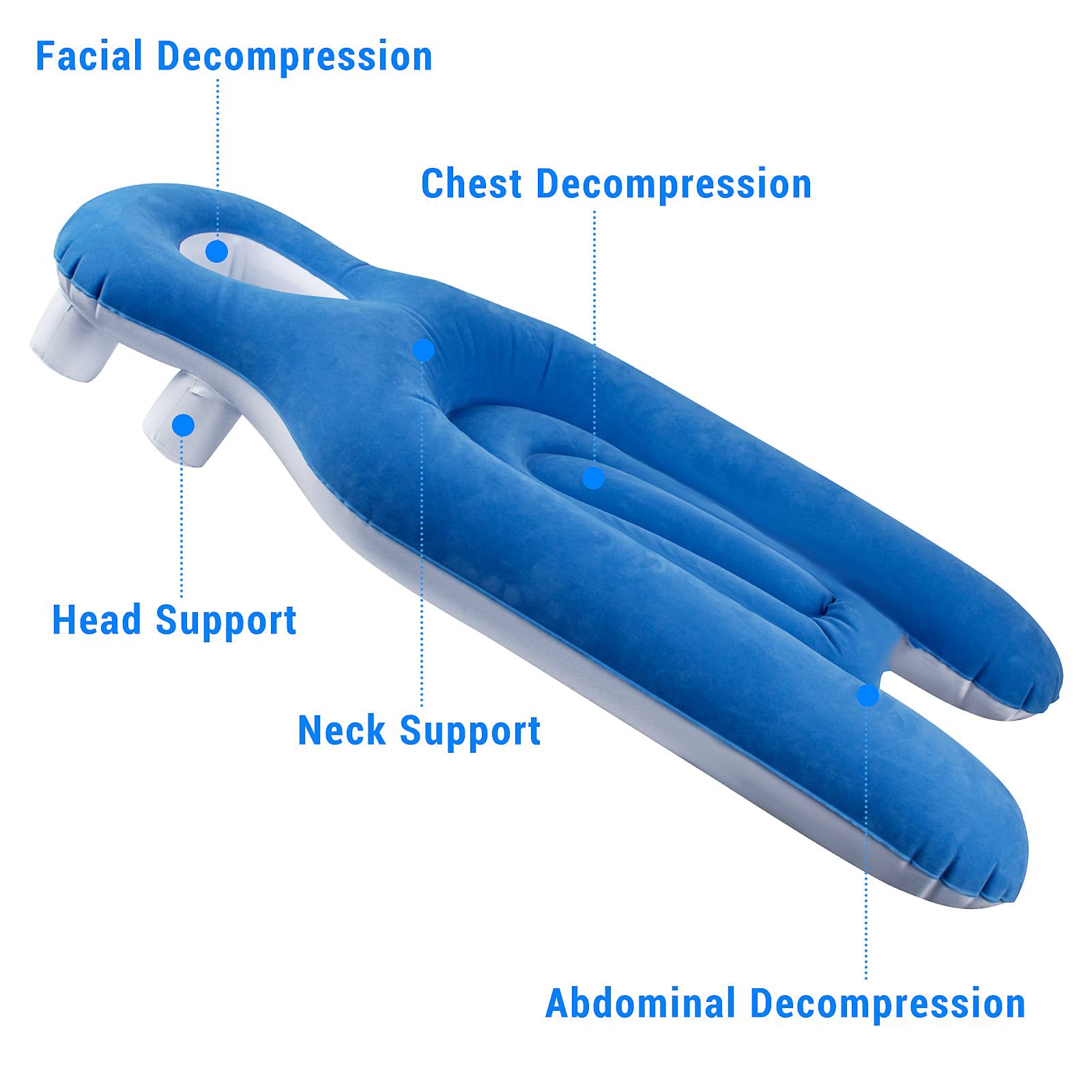 Face Down Pillow After Eye Surgery Prone Pillow, Inflatable Retina Lying Pillow for Sleeping
