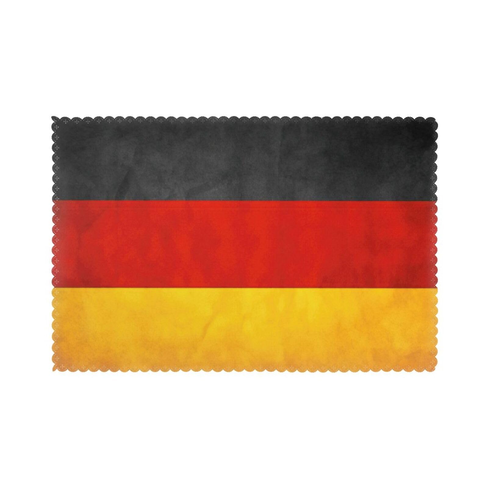 Germany Flag Print Placemats for Dining Table Set of 6 12x18 Inch Table Mats for Party Kitchen Dining.