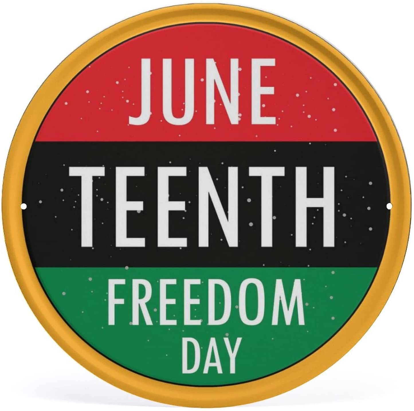 Juneteenth Metal Sign Wreath June Freedom Day Black Cultural Pride Social Justice Anti Racism Vintage Round Style Tin Sign Metal Sign Wall Sign Wall Poster Wall Decor Door Plaque Tin Sign 12x12 Inch
