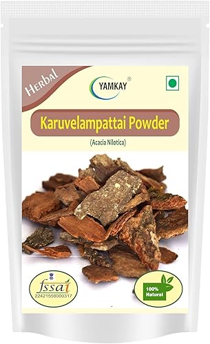 Karuvelampattai Polvo  100% puro Prosopis Juliflora (Junglee Babbul) y polvo de corteza de árbol Keekar, suplemento herbario natural (300 GM, polvo