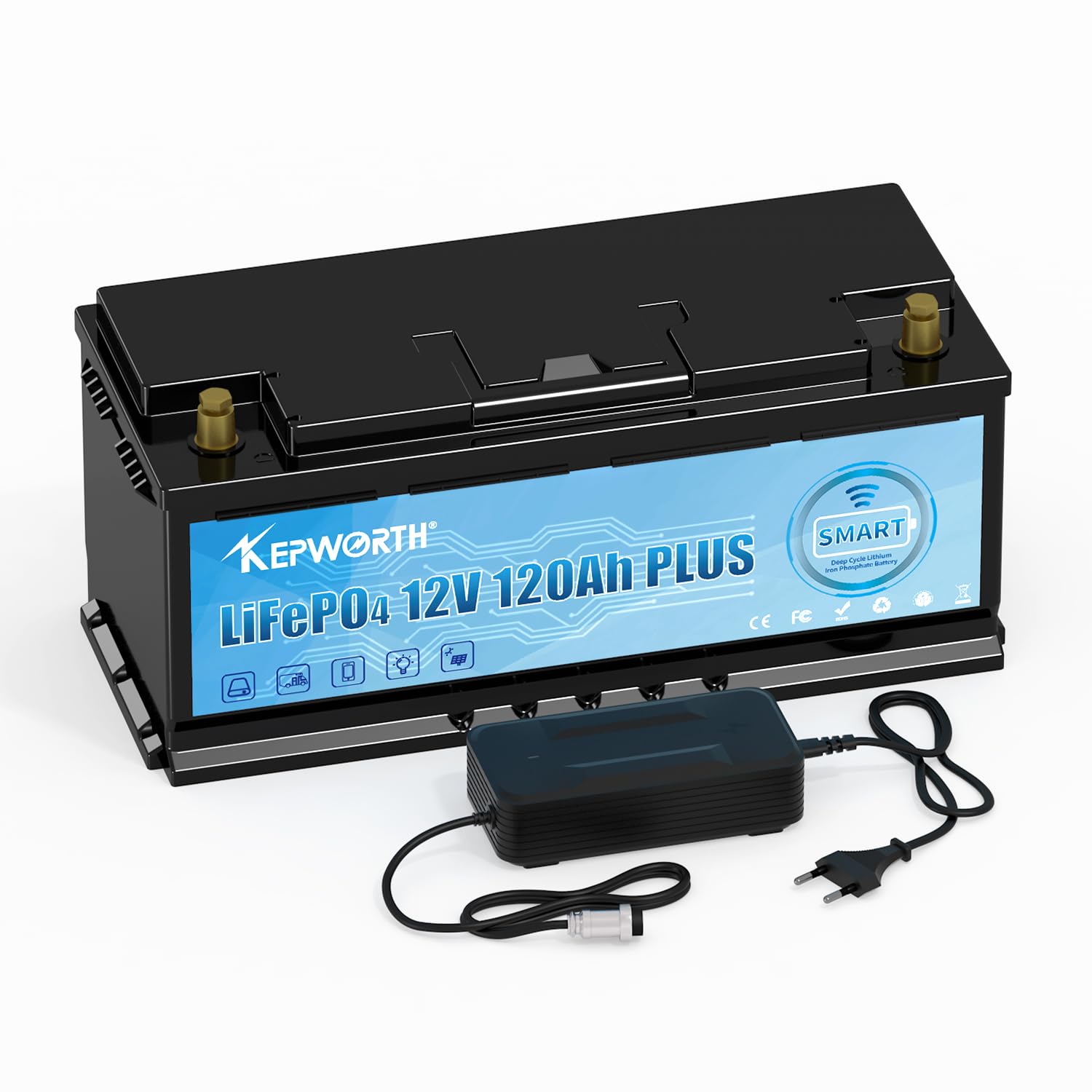 Bluetooth Lifepo4 Akumulator litowy 12V 100Ah z ogniwami klasy A i 100A BMS do silników trollingowych Kempingowe systemy solarne Obsługa połączeń szeregowych i równoległych