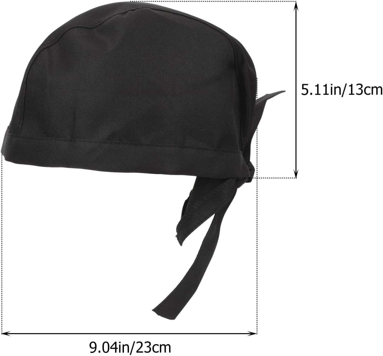 6pcs Adjustable Japanese Style Chef Turban Hats Pirate Print Bandana, Restaurant Cook Caps for Men and Women, Black and White Striped Kitchen Uniform Accessories
