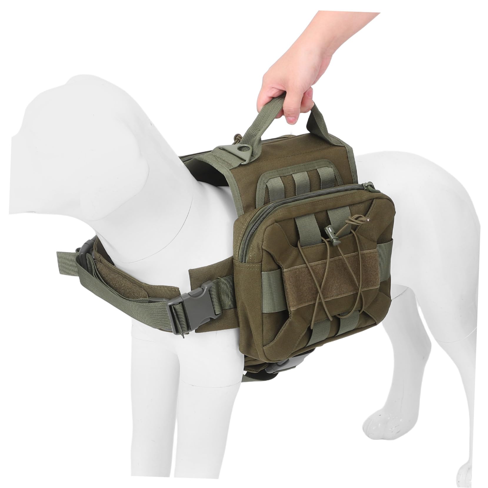 SHINEOFI 55kg Sacoche de Selle pour Grand Chien avec Latérales Harnais- à Dos Ajustable pour Chien à Dos pour Randonnée et Voyage