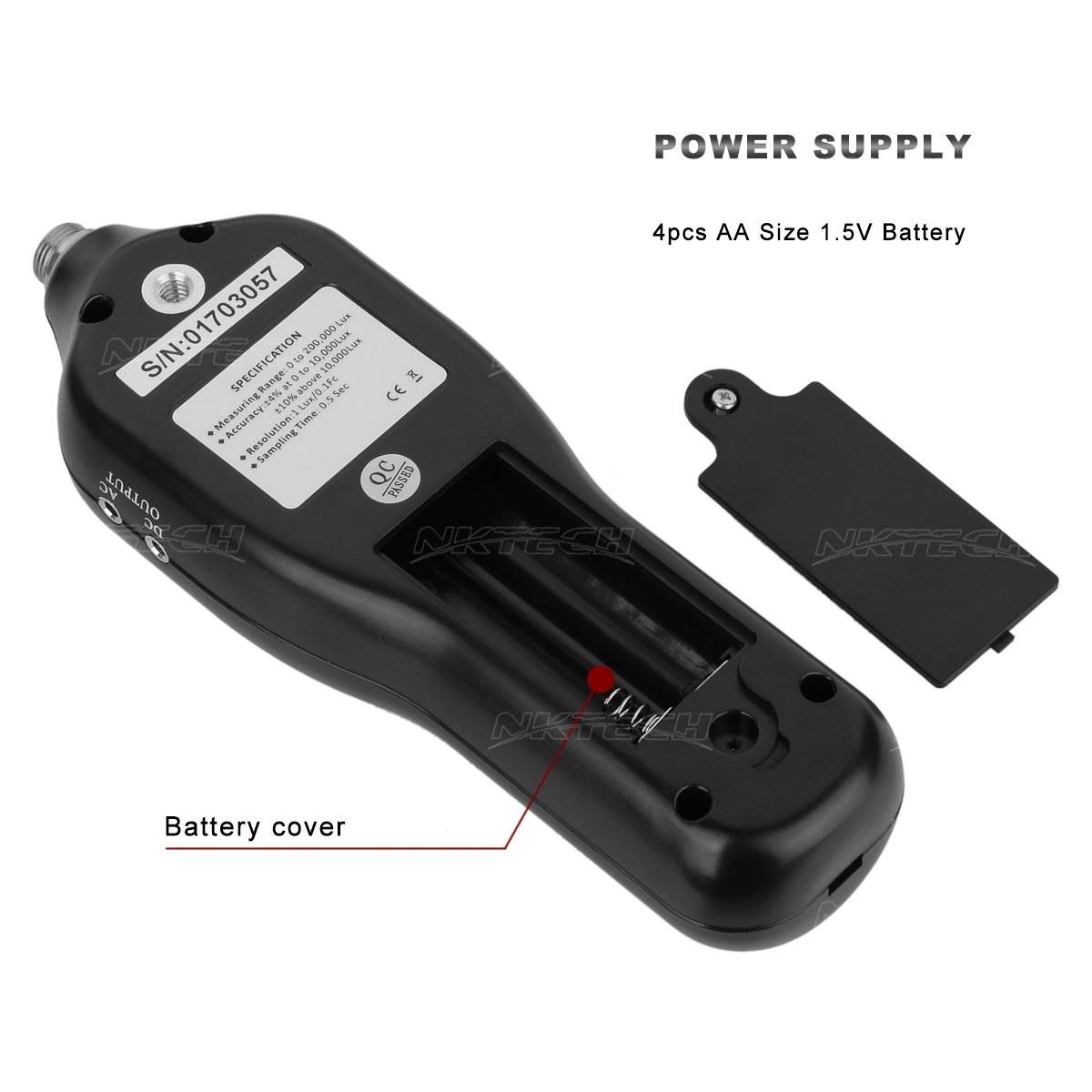 Nk-w2 Lux Mètre Enregistreur de données numériques Luxmetre Datalogger FC lumière prise en charge USB PC enregistrer Plage de mesure 0,1 à 200 000 rétroéclairage LCD testeur