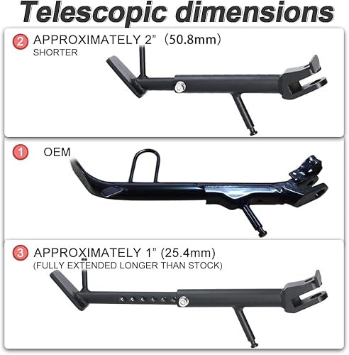 Miniatura 3 de Xitomer Soporte lateral ajustable para motocicleta de 0 a 3 pulgadas para V-STROM 1000 DL1000 2014-2019 / V-STROM 1050 DL1050 2020 2021 2022 2023