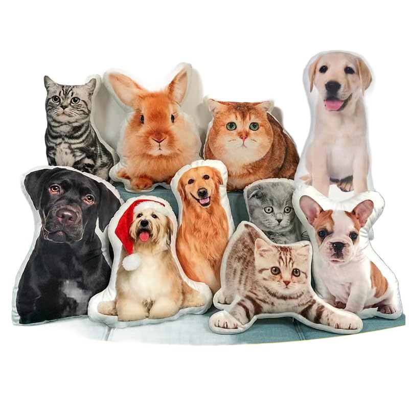 Almohada Personalizada Con Foto De Mascota - Impresión Doble Cara, Varios Tamaños, Terciopelo Suave, Regalo Emocional