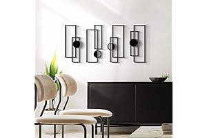 Large Black Wall Art: Glamativity's Abstract Metal Masterpiece