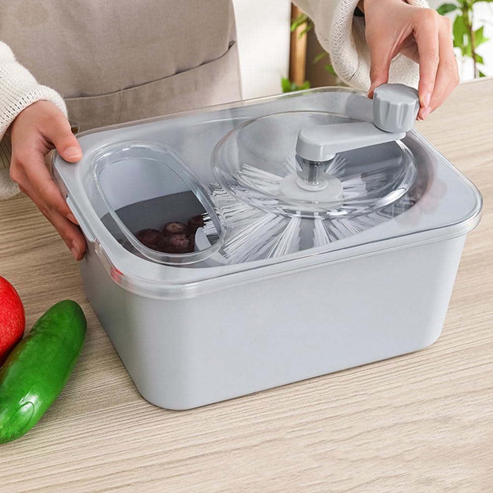 Centrifugador de lechuga, secador de ensalada y lavadora de frutas, fregado de 360 grados, cuenco compacto y colador, fácil de limpiar, ideal para lavar verduras y preparar ensaladas