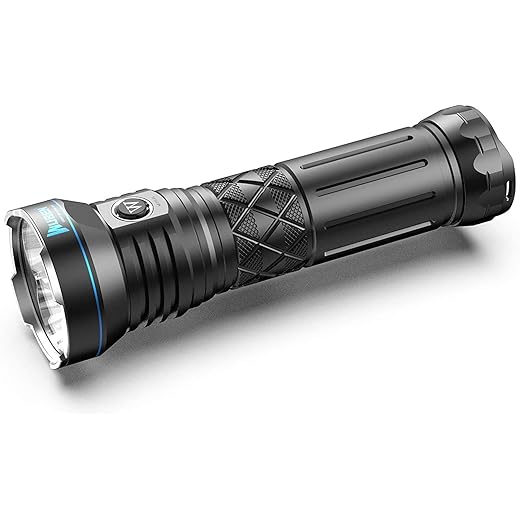 WUBEN A9 12000 High Lumens Flashlight 1378ft Beam Distance 552 Hours Long Runtime Type-C Rechargeable 10200mAh Battery Included Multiple Modes IP68 Waterproof Rechargeable Flash Light