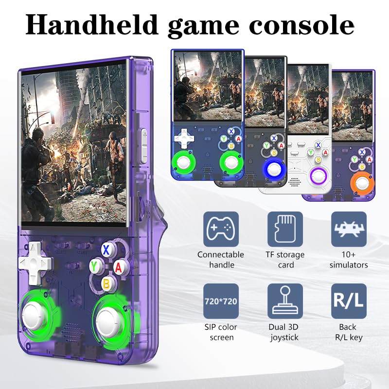 R36 Ultra 2025 – Schermo HD 4", 20.000 Giochis Classici, Joystick 3D LED 7 Colori, Console Retrò Portatile Emulatore Compatibiles PS1/PSP/GBA, WiFi e HDMI