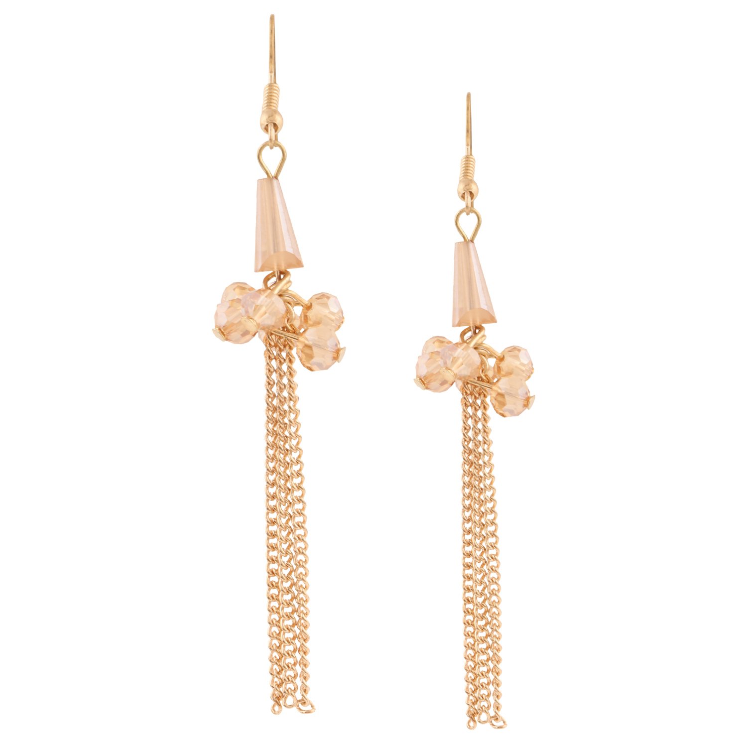 Plated Diamond & Crystals Stud Earring