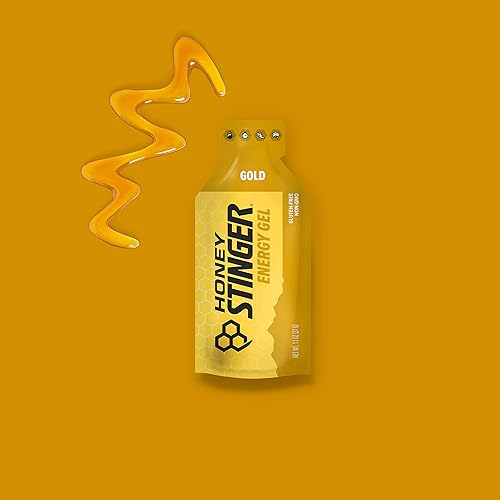 Miniatura 6 de Honey Stinger Gold Energy Gel, sin gluten y sin cafeína, para ejercicio, correr y rendimiento, nutrición deportiva para el hogar y el gimnasio,