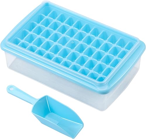 YFJOLEN - Bandeja para cubitos de hielo con tapa y contenedor para congelador, plástico de fácil liberación, 55 moldes para cubitos de hielo disponible en Yaxa Colombia
