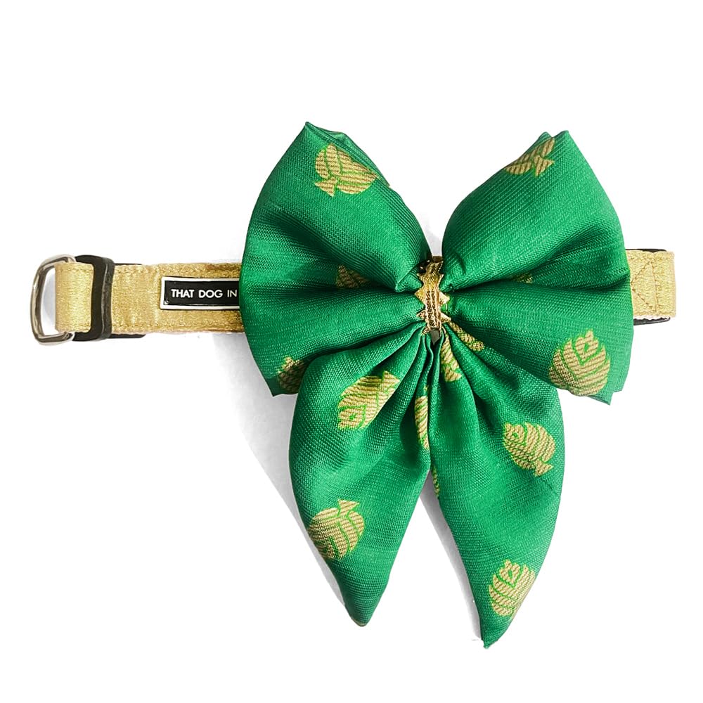 See full amazon price history chart for That Dog In Tuxedo Bandhan Collection - Silk Dog Bow Tie - Panna Festive Accessories for Dogs with Adjustable Dog Collar (Green, Size M-L) That Dog In Tuxedo Bandhan Collection - Silk Dog Bow Tie - Panna Festive Accessories for Dogs with Adjustable Dog Collar (Green, Size M-L) (B09C2P5HSW) Amazon Price History, Amazon Price Tracker