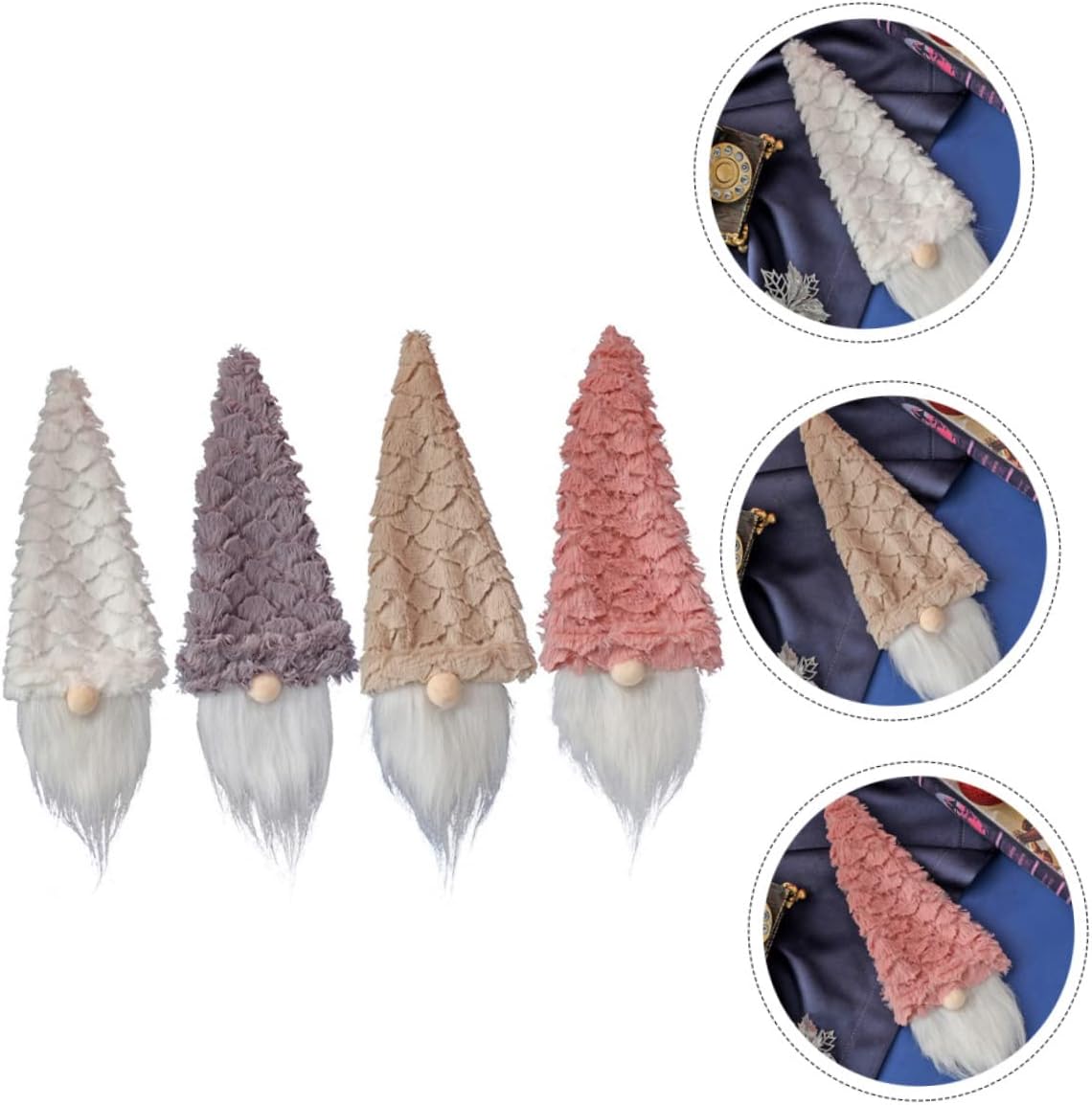 Xmas Faceless Doll Plush Non-woven Wine Bottle Covers 4pcs Christmas Decor