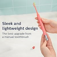 Vista 5 de Philips One de Sonicare HY1100/51 - Cepillo eléctrico con micro vibraciones, cerdas suaves que pulen y blanquean suavemente los dientes, vida útil