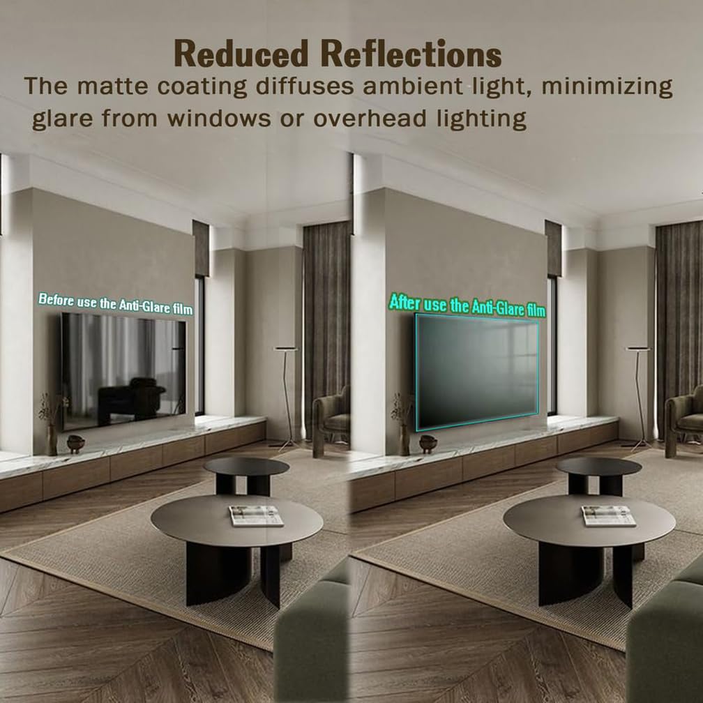 32-75 Zoll TV-Display Anti-Reflexions-TV Anti-Reflexions-TV-Bildschirmschutz Matt Anti-Blau Licht Filter/Gegen Strahlung Film Filter Film Anti für Tvs,75” 1645 * 930mm