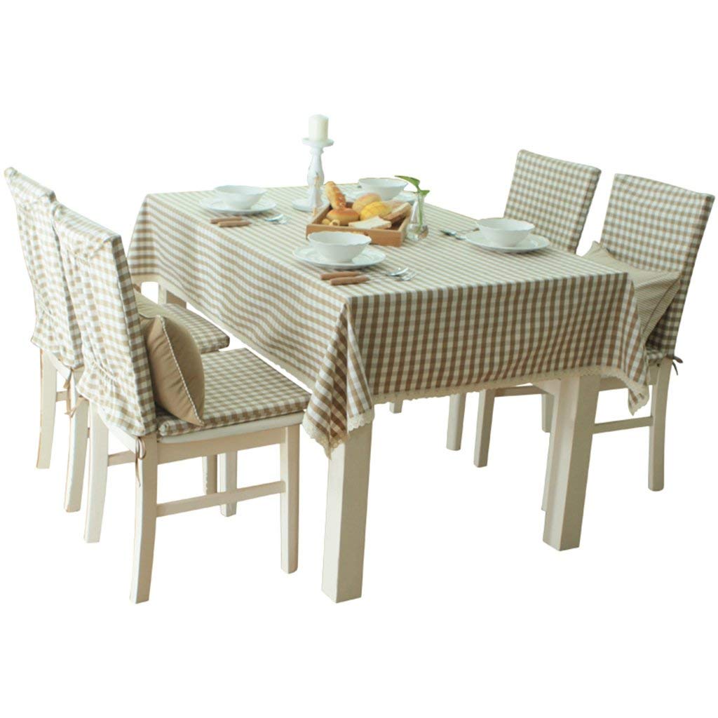 Nappe ronde de salon en lin pour table basse et repas