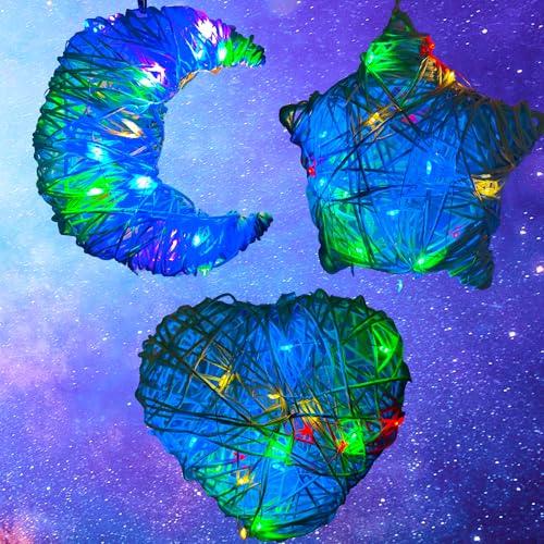 Kit de arte de cadena 3D para niños, regalos para niñas y niños de 8, 9, 10, 11, 12 años, cadena de luces con 30 bombillas LED multicolor, juego de arte y manualidades, regalos de cumpleaños para