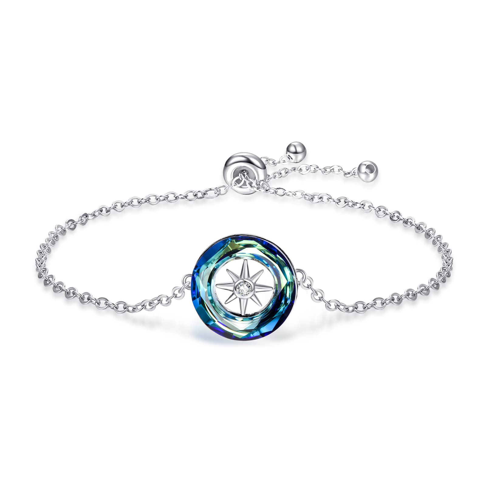 Bracciale G.tang in Argento Sterling 925 con Cuore Traforato, Regalo per la Festa della Mamma, Regalo per Gemelli, Bracciale in Acciaio Inox a Forma di Cuore, Regalo di San Valentino