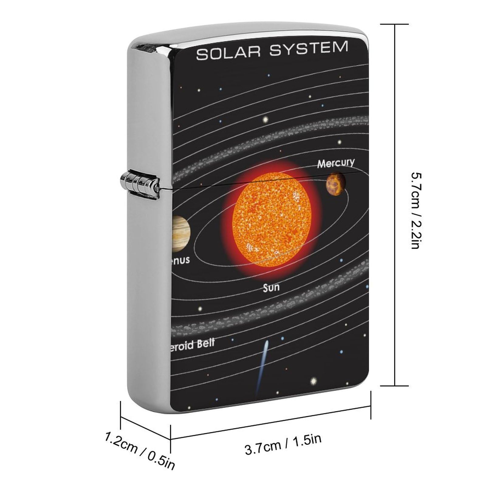 Amazon.co.jp: Zippo兼用ケース 互換性があ 宇宙柄 惑星 星 地球 木星 