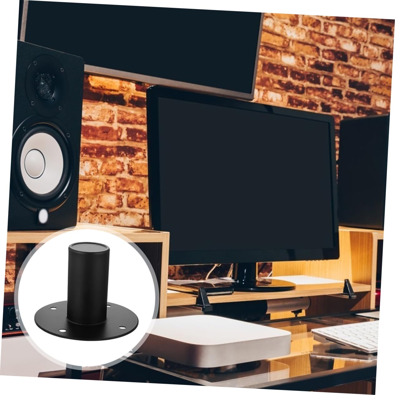 SHOWERORO Sound Support Holder for Speakers Home Audio Speaker Supporting Base Metal
