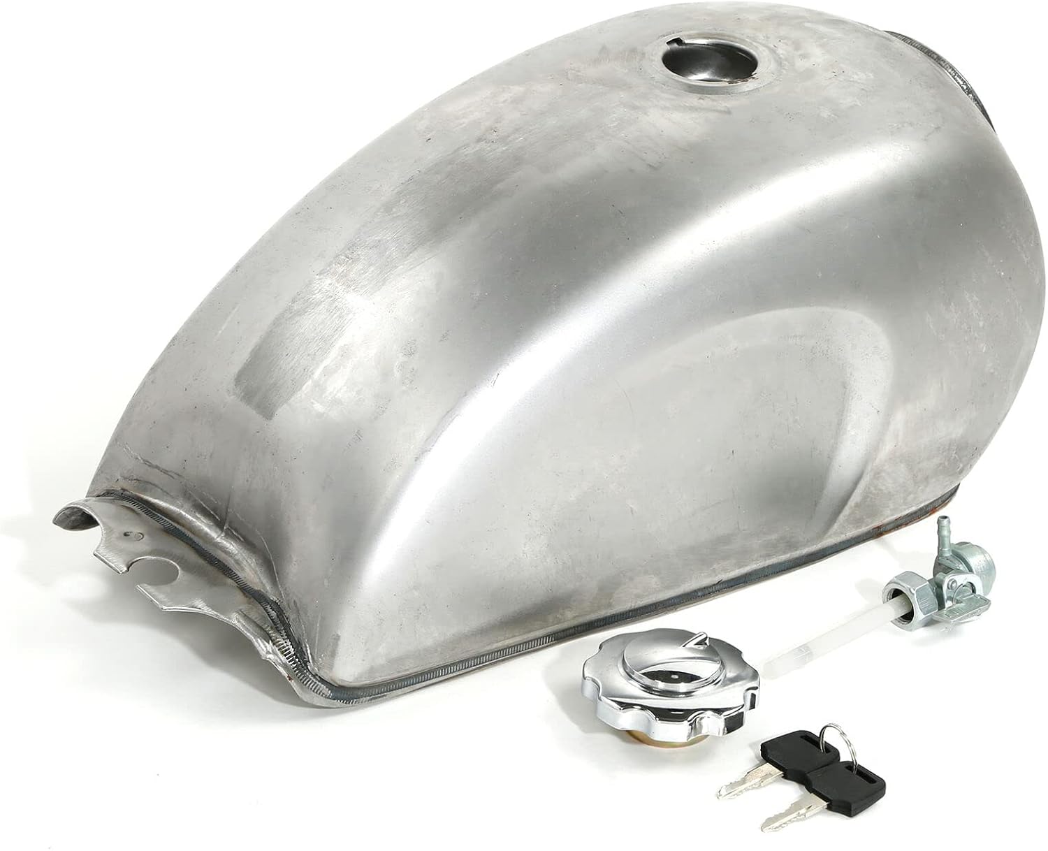 TCMT Motorcycle Unpainted 9L/2.4 Gallon Gas Fuel Tank Fit For Honda CD CG GL Custom Cafe Racer Scrambler