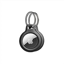 Belkin Portachiavi per Apple AirTag (2 pezzi), Custodia con Anello Porta per AirTag, Durevole, Antigraffio, Design Aperto, Bordi Rialzati per Uso con Chiavi, Animali Domestici, Bagagli ecc., Nero