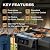 Current Model G+ Dual Zone Electric Grill, Smart Electric Outdoor Grill with 200°F to 700°F Range for Searing & Roasting, Independent Heat Zones, Apartment-Friendly & Weather-Resistant, Eclipse