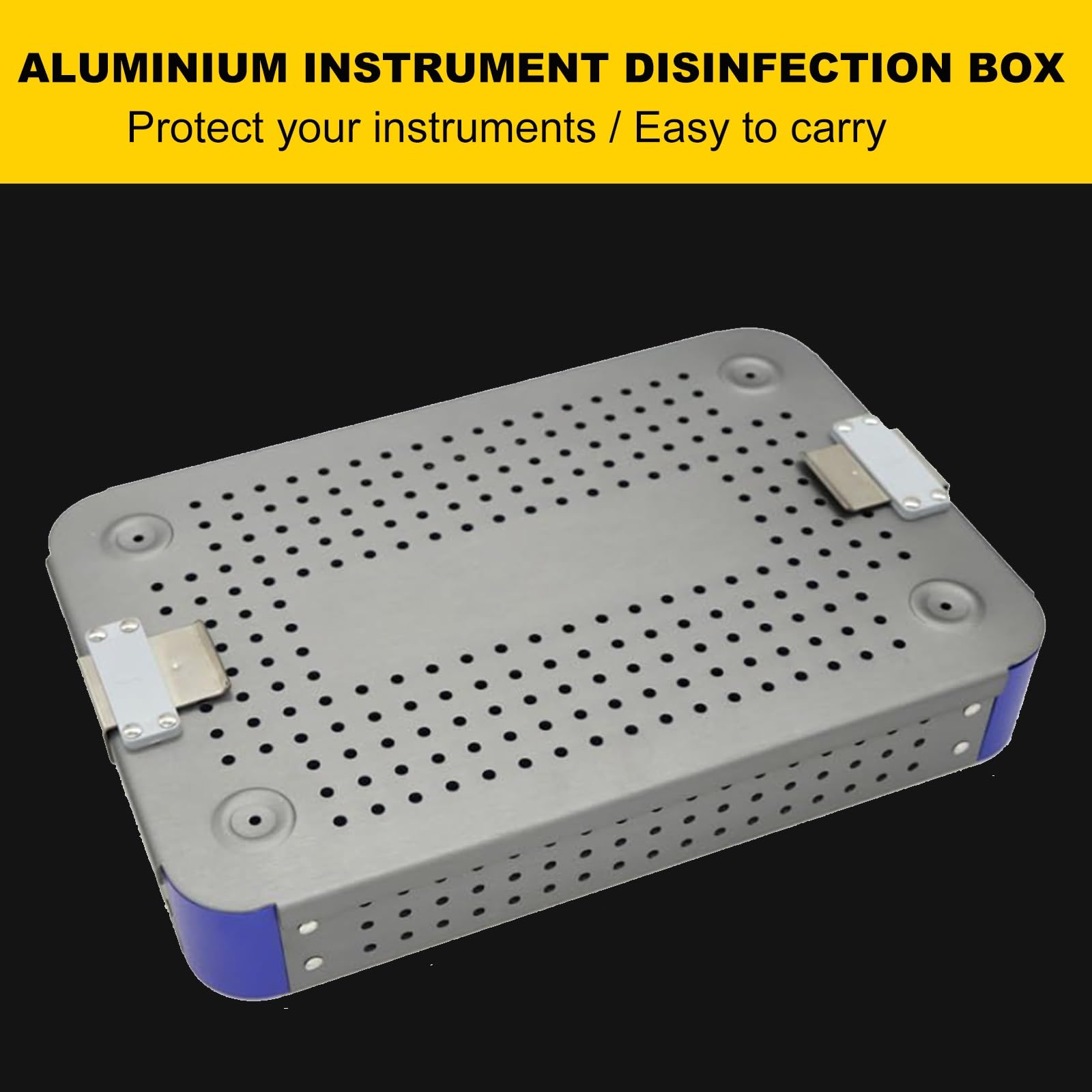 Cestello Operativo Per Apparecchiature Mediche Con Coperchio, Vassoio Chirurgico Con Cuscinetto In Silicone, Resistenza Alle Alte Temperature E Alle Alte Pressioni, Per Laboratorio(Yellow)