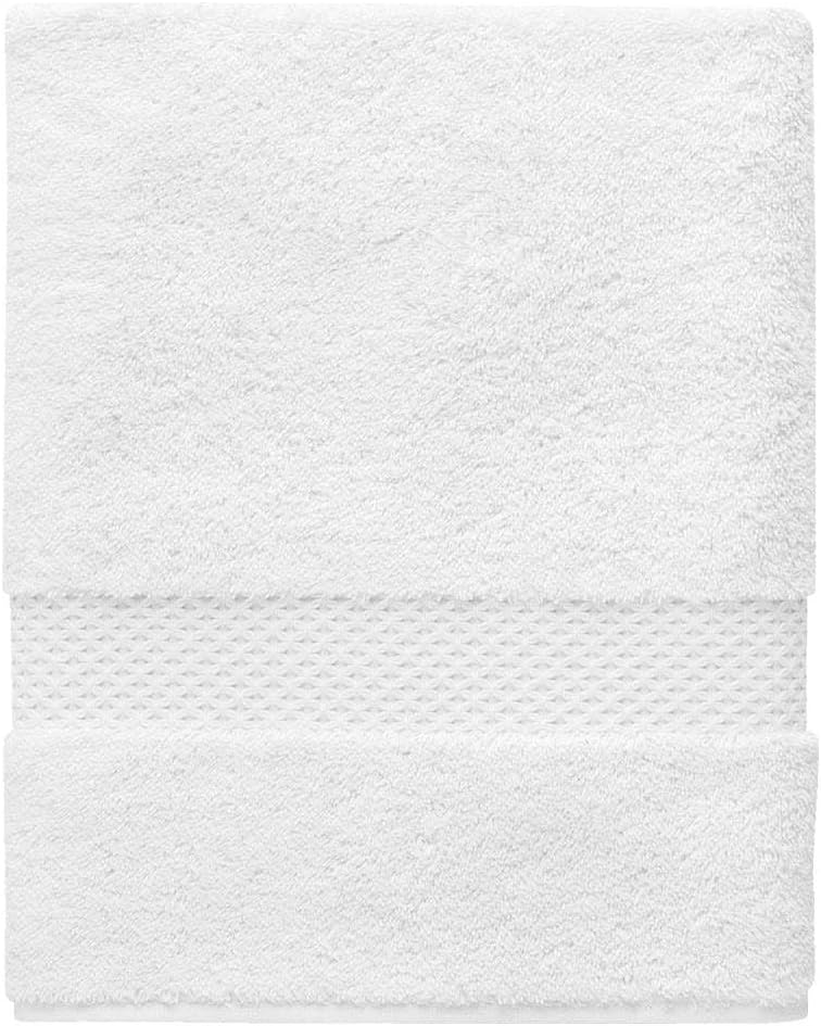 Yves Delorme Etoile Blanc Towels - Extra Plush and Soft Luxury Bath Linens - 100% Natural and Organic - High Absorbency Turkish Towel