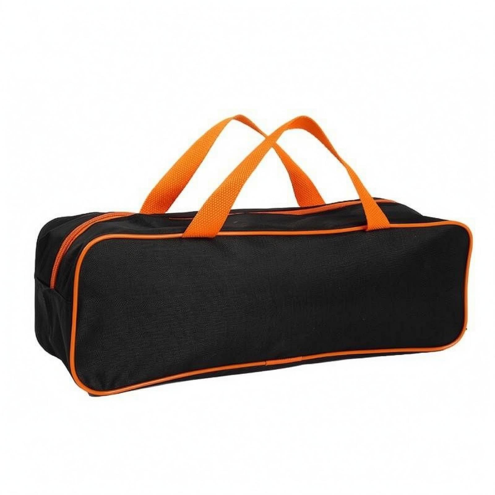 Vehicle Tool Bag Black Portable Storage Bag Orange Trim Work Accessories L Double Handle-image-20