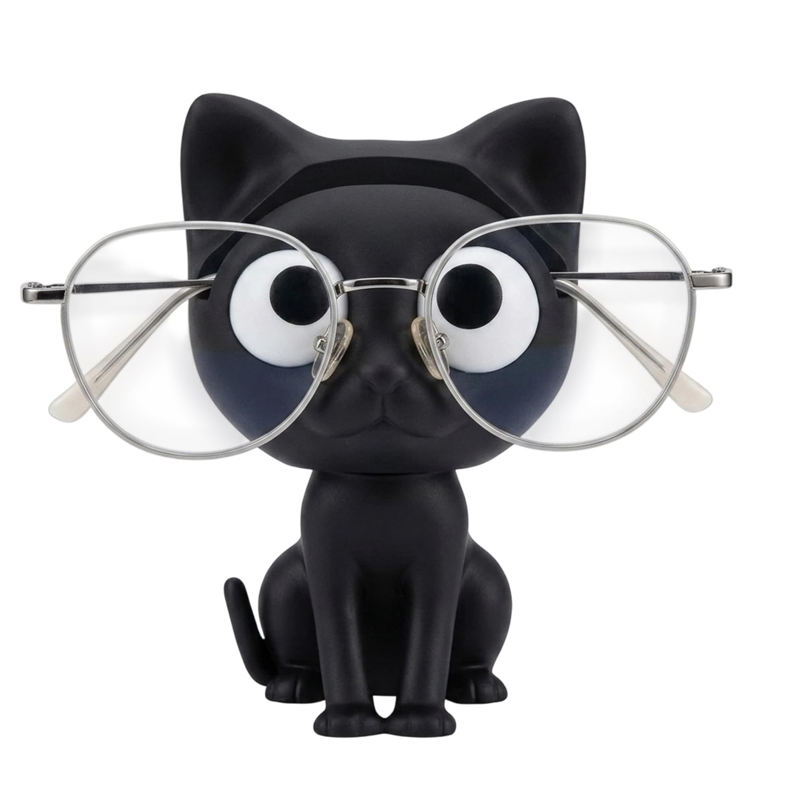 KxrTpx Glasses Holder Stand, Panda Shaped Desk Decor, Organiser for Eyewear and Small Accessories, 13 cm Display Stand for Home and Office Use, for Young Adults and Professionals