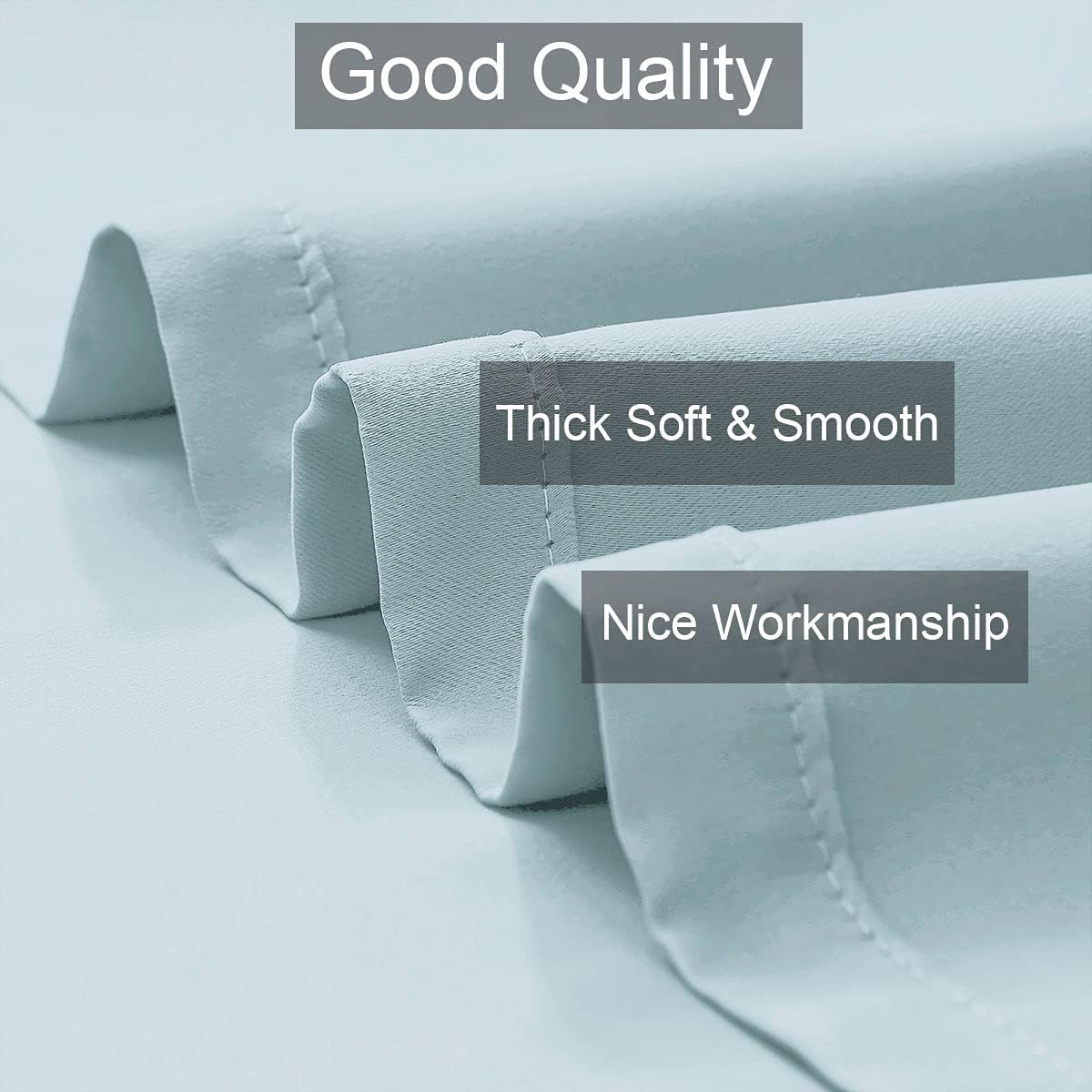 LA PALMA Rod Pocket Blackout Curtains for Living Room Darkening Light Blocking Thermal Insulated Noise Reducing Privacy Window Drapes for Bedroom Draperies Pack of 2 Panels