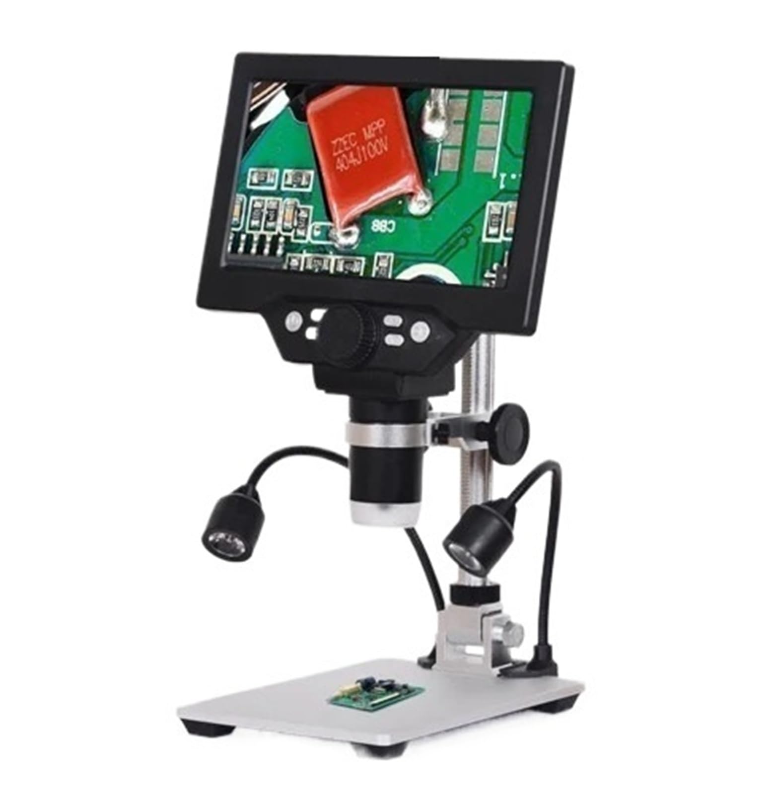 Stereomikroskop, Elektronisches digitales Zielfernrohr mit kontinuierlichem Zoom, 7-Zoll-HD-LCD-Display, tragbares Mehrwinkel-Kamera-Zielfernrohr