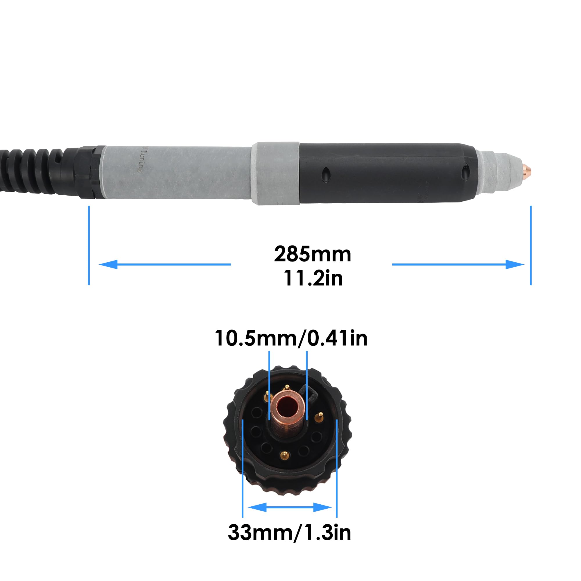 hynade PTM80 CNC Plasma Cutting Torch, Blow Back Straight