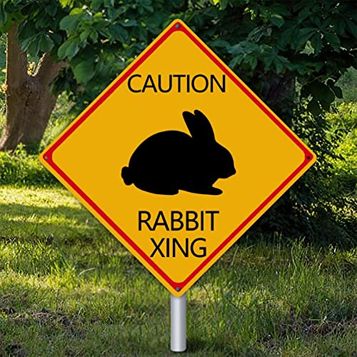 Panneau d'avertissement lapin Xing : plaque métallique de qualité