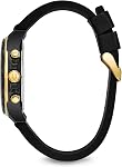 Bulova Men's Marine Star Chronograph Silicone Strap Watch, Black IP and Gold Tone (Model: 98B278)